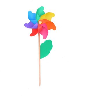 24cm Plastic Windmolen Kleurrijke Windmolen kinderspeelgoed Huis Tuin Yard Decor Outdoor Speelgoed Pinwheel Kit