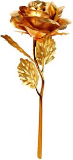 24K Folie Plated Rose Gold Rose Valentijnsdag Creatieve Decor Bruiloft Rose Forever Verlichting Duurt Lover liefde Liefde Y8F0 Goud