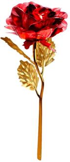24K Folie Plated Rose Gold Rose Valentijnsdag Creatieve Decor Bruiloft Rose Forever Verlichting Duurt Lover liefde Liefde Y8F0 Rood