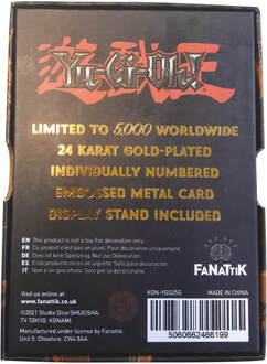 24K Verguld Yu-Gi-Oh! Black Luster Soldier Kaart