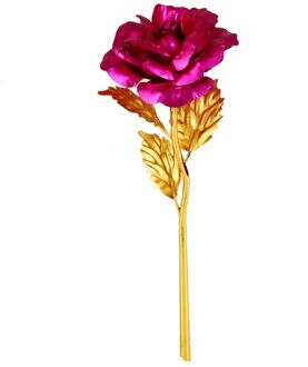 24K Vergulde Rose Zonder Doos Romantische Kunstmatige Golden Rose Valentijnsdag Woondecoratie Feestelijke Party levert roos rood