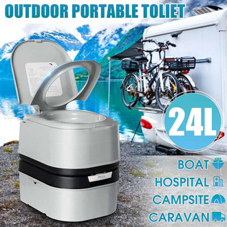 24L Portable Toilet Camping Potty Loo Outdoor Camping Caravan RV Boat Picnic Fishing Festival Accessories Commode Movable Toilet