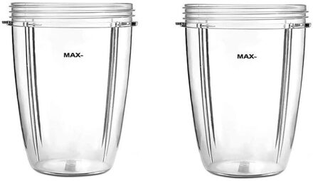 24Oz Cups Voor Nutribullet Accessoires 600W 900W Blender Juicer Mixer Vervangende Onderdelen (2 Pack)