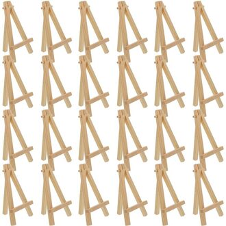 24Pcs 12.7Cm Mini Houten Display Stands, Ezels, Tafel Top Stands, geschikt Voor Kinderen Ambachten, Visitekaartjes
