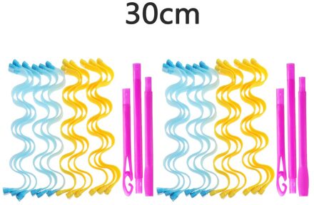 24Pcs Diy Magic Hair Curler 25 30 45 50 65Cm Draagbare Kapsel Roller Sticks Duurzaam Makeup Curling hair Styling Tools 30cm