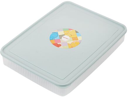 24pcs Eieren Beheersbaar Ei Opbergdoos Mode Voedsel Vers houden Container Ei Lade Koelkast Organisator Blauw