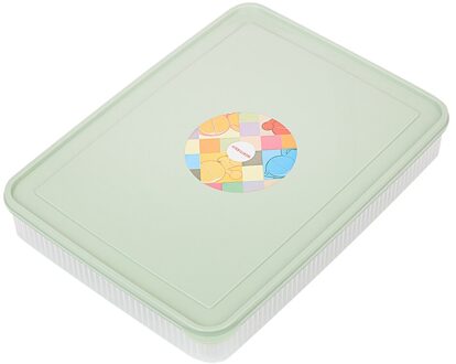 24pcs Eieren Beheersbaar Ei Opbergdoos Mode Voedsel Vers houden Container Ei Lade Koelkast Organisator Groen