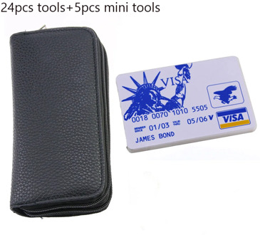 24PCS Goso Lock Pick Kit with Card Tools 5pcs Mini Tools,Locksmith Beginner Practice Set Men Training Kit for Lock