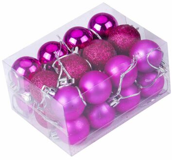 24Pcs Kerstboom Speelgoed Decoraties Bal Snuisterij Xmas Party Opknoping Bal Ornamenten Decoraties Voor Thuis Nieuwjaar roos