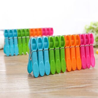 24Pcs Plastic Wasserij Wasknijpers Opknoping Pinnen Clips Huishoudelijke Voedsel Clip Wasknijpers Sokken Ondergoed Droogrek Holder # P5