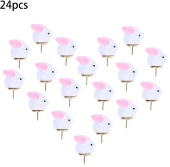 24Pcs Punaise Plastic Push Pin Voor Foto Muur Zachte Board Hout Kurk Board Kaart 24stk