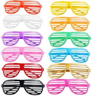 24Pcs Shutter Shades Zonnebrillen Brillen Club Party Cosplay Props (Willekeurige Kleur)