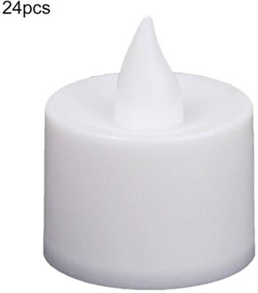 24Pcs Vlamloze Led Thee Licht Thee Kaarsen Bruiloft Licht Romantische Kaarsen Licht Kan Afstandsbediening Voor Party Bruiloft Decoratie kleurrijk licht flash