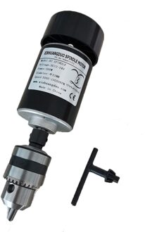 24V 200W 10000Rpm Luchtgekoelde Spindel Motor Cnc 200W Spindel Motor + Klem Voor Cnc Diy machine Package3Turn chuck