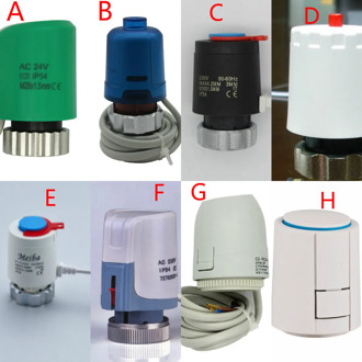 24v 230V NO NC electric thermal actuator for manifold underfloor heating radiator normally opened closed M30X1.5 M28X1.5