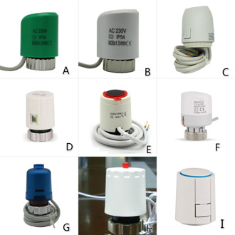 24V 230V NO NC electric thermal actuator valve head for thermostat manifold underfloor heating radiator normally opened closed