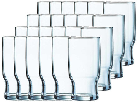 24x Drinkglazen/waterglazen Campus Transparant 290 Ml - Koffie/thee Glazen Campus 290 Ml