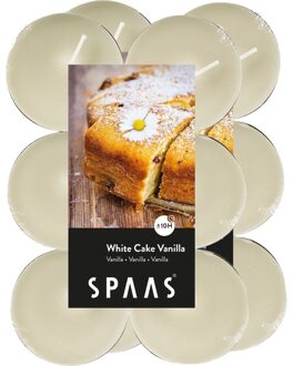 24x Maxi theelichten vanille geurkaarsen White Cake Vanilla 10 branduren - geurkaarsen Crème