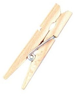 24x Mini houten wasknijpers 4.5 cm Bruin