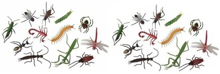 24x Plastic Halloween insecten - speelgoed/decoratie/insecten/Halloween