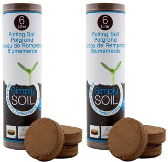 24x Potgrondtabletten 6 cm - voor 12 liter potgrond - tuinartikelen - moestuin