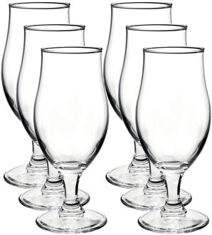 24x Speciaal bierglazen/tulpglazen transparant 375 ml Executive - Bierglas