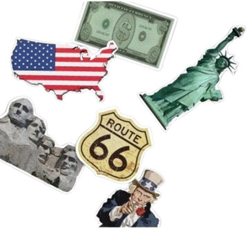 24x stuks Confetti Amerika USA thema versiering