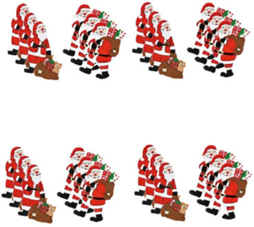 24x stuks houten kersthangers kerstmannen 6 cm kerstornamenten