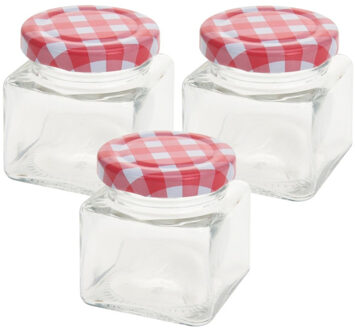 24x stuks Jam potje met draaideksel 75 ml - Weckpotten Multikleur