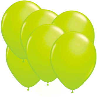 24x stuks Neon fel groene latex ballonnen 25 cm - Feestversiering/feestartikelen