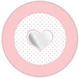 24x stuks Papieren bordjes geboorte meisjes feestartikelen