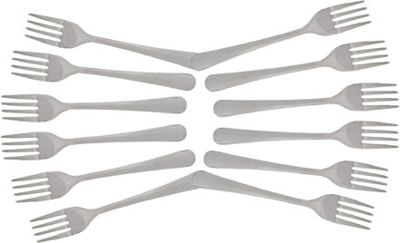 24x stuks taart/gebak vorkjes RVS 14 cm