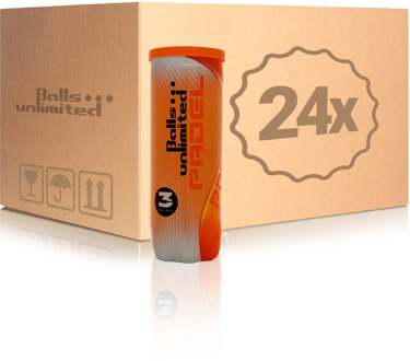 24x verpakking  3 stuks Padel Ball In een doos geel - nosize