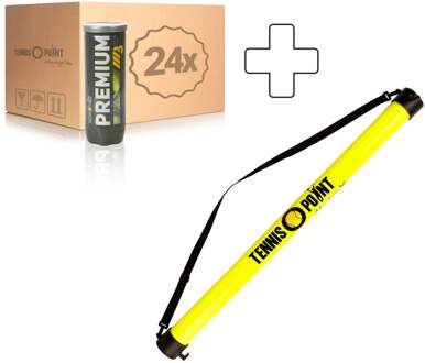 24x verpakking  3 stuks Premium Plus ballenverzamelbuis geel - nosize