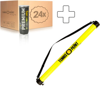 24x verpakking  3 stuks Premium Plus ballenverzamelbuis geel - nosize