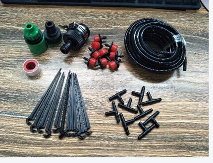 25/10/5 M Automatische Micro Drip Irrigatie Watering Spray Tuin Plant Greenhouse System Met Verstelbare Druppelaar 5m 10 dripper