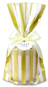 25*15 cm 10 stks goud lijn wit Stijl Kerstcadeau Wrap opbergtas als party Decoratie Plastic keeper