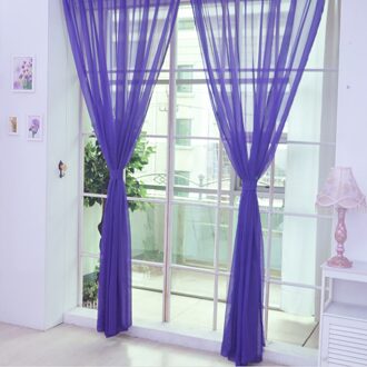 25 #1Pc Pure Kleur Tule Deur Gordijn Drape Panel Sheer Sjaal Valletjes Pure Kleur Tulle Deur Window gordijn Vliegengordijn
