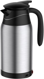 25 #24V 1000Ml Auto Waterkoker Boiler Waterkoker Koffie Thee Kokend Verwarmde Mok Auto Water Houden warmer Waterkoker Cup Drinkware zilver