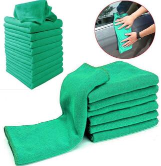 25*25 Donkergroen Microfiber Handdoek Auto Handdoek Dagelijks Supermarkt En Voor Uw Vierkante Goede Kleuterschool Vriend kleine D5Q4