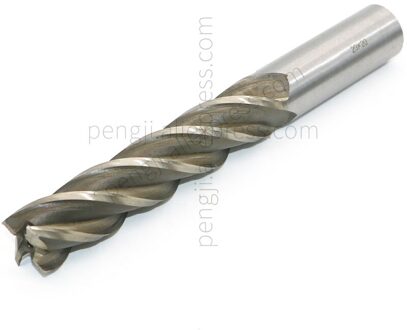 25/32 "Hss End Mill 20Mm Snijden Dia 20Mm Shank Dia Extra Lange Rechte Shank End Mill Bit, 4 Fluit Totale Lengte 160Mm