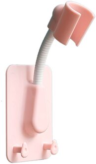 25 #360 ° Zelfklevende Muur Gemonteerde Multifunctionele Zuignap Douchekop Houder Hook Wall Mount Douche nozzle Beugel roze