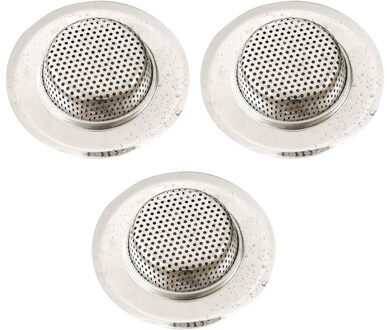 25 #3Pc Huishoudelijke Rvs Spoelbak Zeef Metalen Filter Bad Afvoer Afval Screen Keuken Benodigdheden Badkamer Accessoires