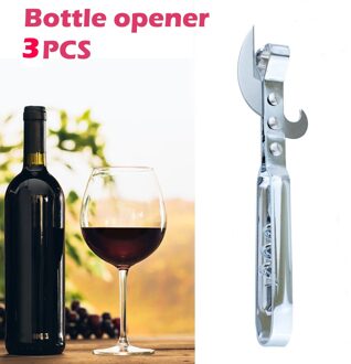 25 #3Pcs Blikopeners Zilver Multifunctionele Rvs Wijn Corkscrew Rode Wijn Flesopener Кухня Инструменты Keuken Gereedschap