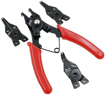 25 #4 In 1 Snap Ring Tang Tang Set Borgring Combinatie Opwaaiveer Gadget Puller Springs Multitool Tangen set rood
