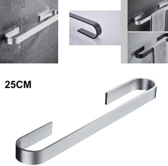 25/45Cm Muur Opknoping Handdoek Bars Badkamer Handdoek Hanger Rvs Badkamer Accessoires Handdoekenrek Bad Hardware 25cm zilver