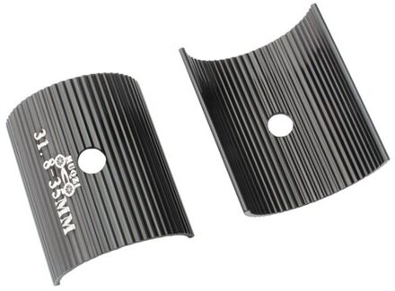 25.4Mm Naar 31.8Mm/31.8Mm Tot 35Mm Fietsstuur Conversie Sheet Opvouwbare Aluminium Legering Fietsstuur spacers zwart 02