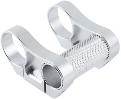 25.4Mm Naar 31.8Mm Aluminium Legering Ultra Licht Lichtgewicht Effen Dubbele Stam Riser Vouwfiets Vervanging Deel Reparatie Fiets zilver