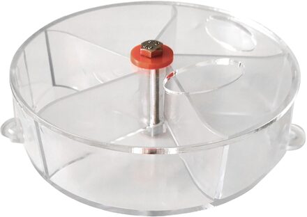 25 #5 Grid Funny Pet Vogel Feeder Papegaai Voedsel Opslag Container Transparante Opknoping Foerageren Roterende Vogel Kom Vogel Spelen speelgoed