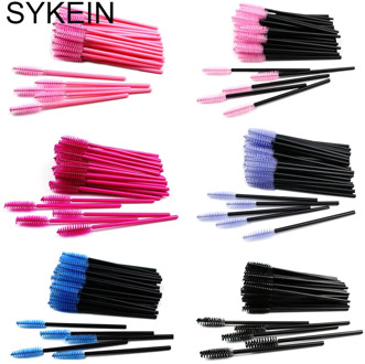 25/50 PCS Disposable Nylon Brushes for Eyelashes Eyebrow Colorful Brush Applicator Cosmetic Brushes Eyelash Extension Tool